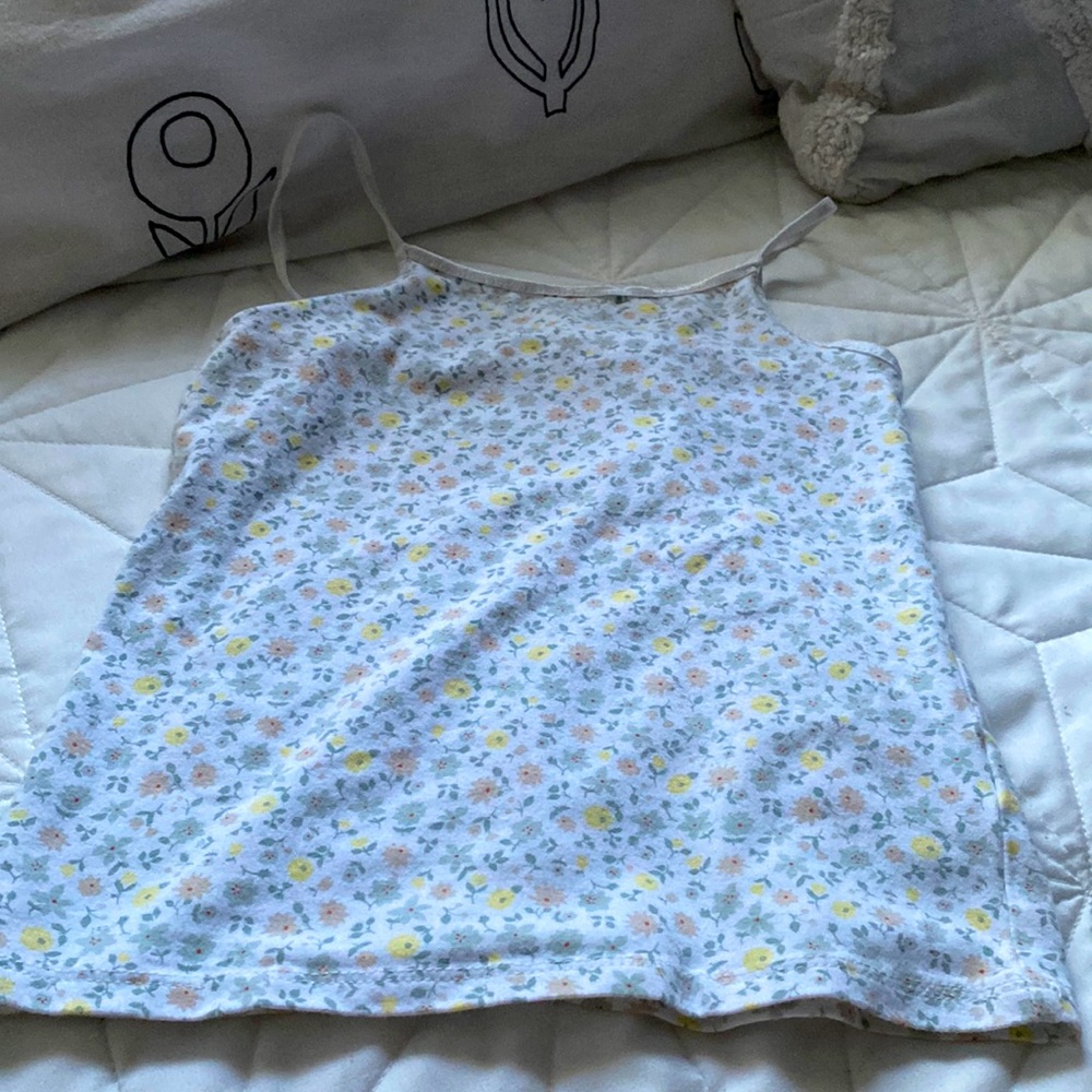 Floral spaghetti strap top <3